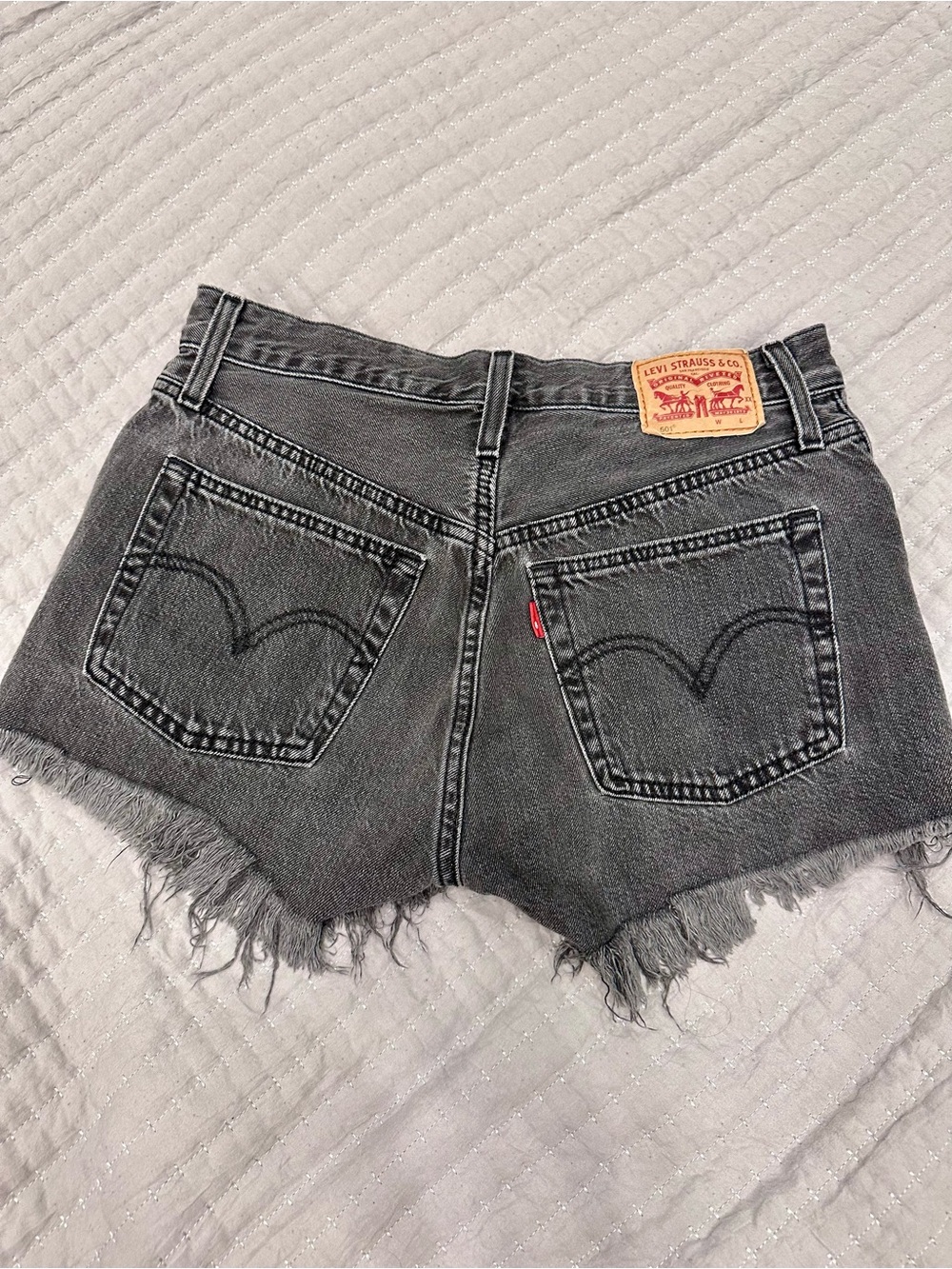 Levi's Black High-Rise Cutoff Jean Shorts